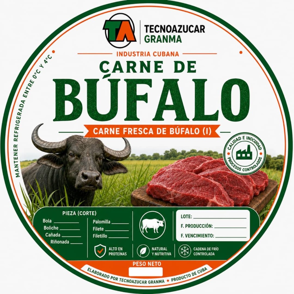 Carne Fresca de Búfalo (Primera) paquete 0,8 - 1 Kg